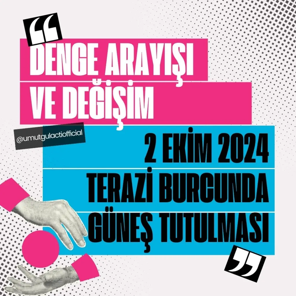 2 Ekim 2024 Terazi Burcunda Güneş Tutulması